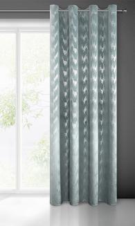 Zasłona gotowa na przelotkach CHILL 140x250 Eurofirany morski/srebrny