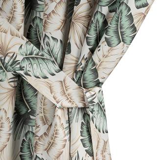 Zasłona gotowa na szelkach GARDEN 155x200 Eurofirany beżowy