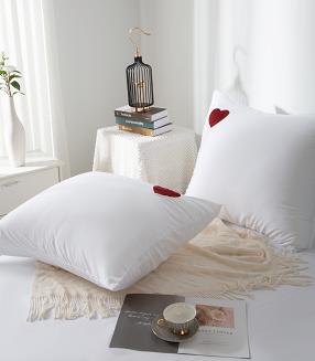 Biała Pościel w Serca 160x200 Cuty Serce