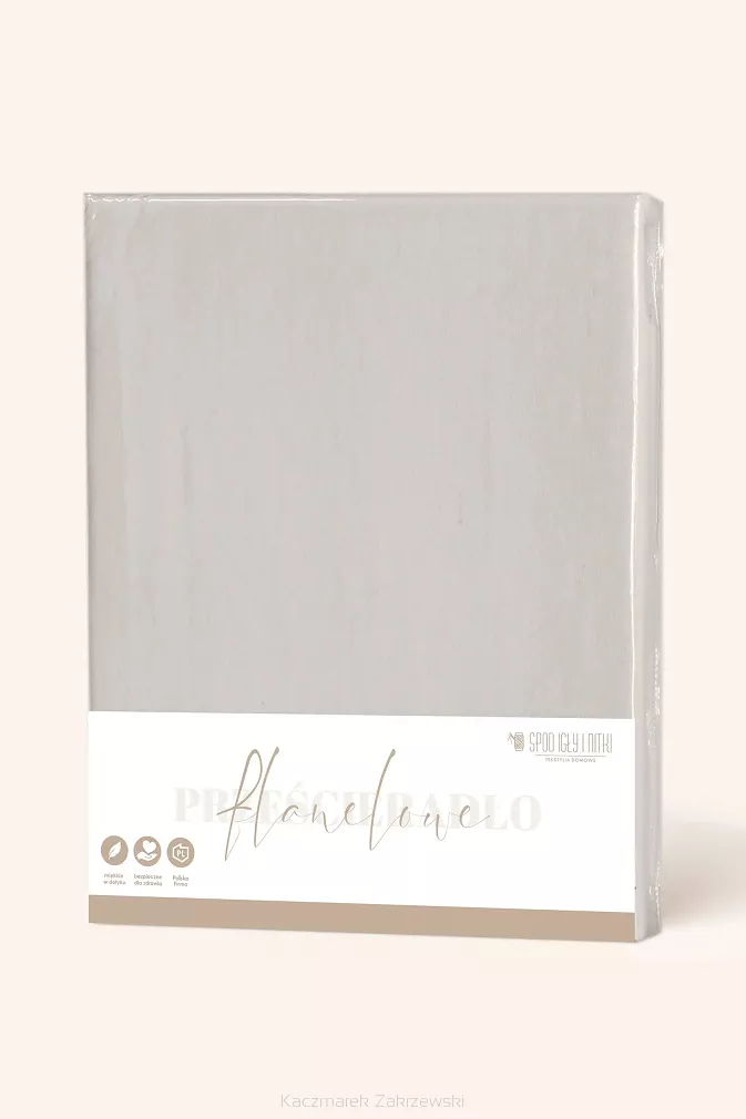 Prześcieradło flanelowe bez gumki 160x200 taupe