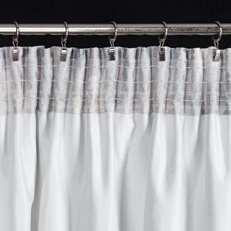 Zasłona gotowa na taśmie TINA 140x270 Eurofirany srebrny