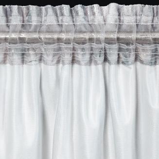 Zasłona gotowa na taśmie TINA 140x270 Eurofirany srebrny