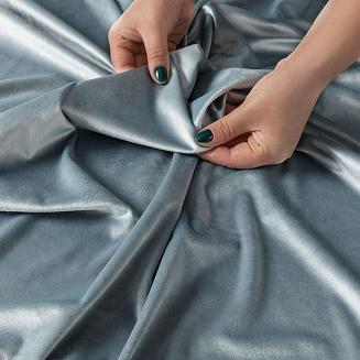 Zasłona gotowa na przelotkach VELVI 140x240 niebieska