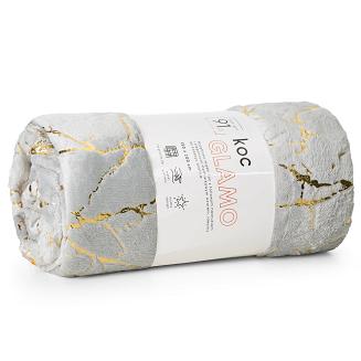 Koc narzuta GLAMO 150x200 Design91 stalowy