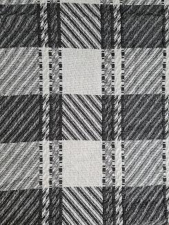 Narzuta dekoracyjna tkana 170x205 krata grafit
