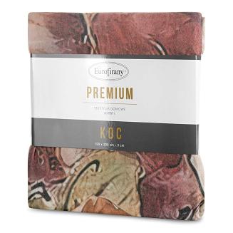 Koc bawełniano-akrylowy CHLOE 150x200 Eurofirany pomarańczowy