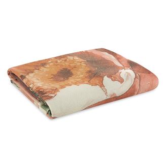 Koc bawełniano-akrylowy CHLOE 150x200 Eurofirany pomarańczowy