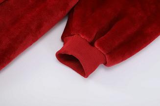 Kocobluza z kapturem Sherpa HOODIE bordowa