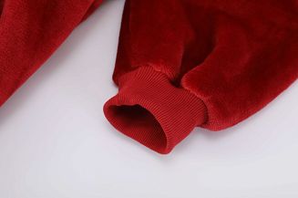 Kocobluza z kapturem Sherpa HOODIE bordowa