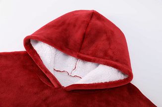 Kocobluza z kapturem Sherpa HOODIE bordowa