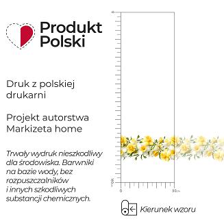 Firanka żakardowa na szelkach ŻONKILE 250x140 biała żółta