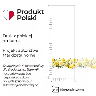 Firanka żakardowa na szelkach ŻONKILE 250x140 biała żółta