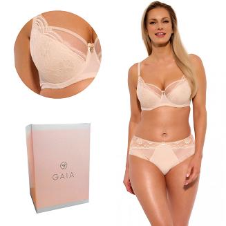 Biustonosz z koronką Semi-Soft Astrid  1261 półusztywniany beżowy