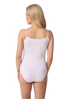 Body damskie na cienkich ramiączkach Holly białe