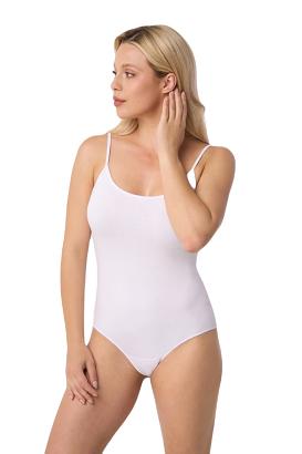 Body damskie na cienkich ramiączkach Holly białe