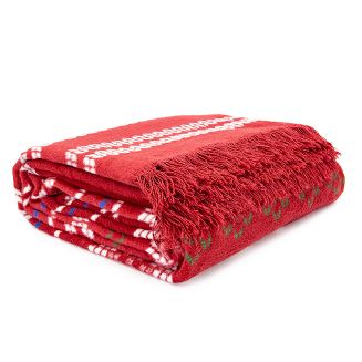Koc bawełniany 150x200 Darymex świąteczny czerwony