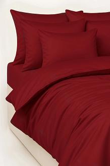 Bordowa Pościel Jednobarwna Satyna Bawełniana 220x200