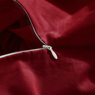 Bordowa Pościel Jednobarwna Satyna Bawełniana 220x200