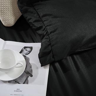 Pościel Ruffy 140x200 czarna z falbanką