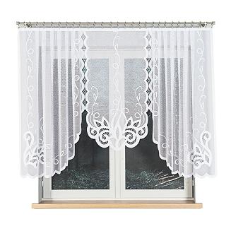 Firanka żakardowa gotowa na żabki EWELINA 300x140 biała