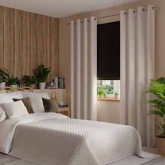 Narzuta dekoracyjna VELVI 220x240 pikowana w geometryczny wzór ciepły jasnoszary