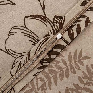 Pościel satyna bawełniana EXCLUSIVE LE PALA 160x200 Darymex orzechowa motyw roślinny
