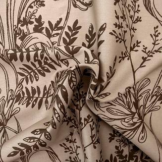 Pościel satyna bawełniana EXCLUSIVE LE PALA 160x200 Darymex orzechowa motyw roślinny