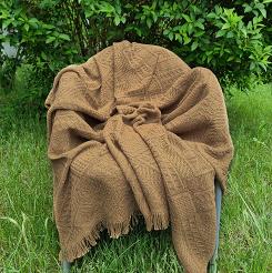 Komplet dekoracyjny narzuta 160x205 + 2x 60x160 ROMBY camel