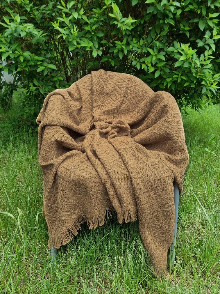 Komplet dekoracyjny narzuta 160x205 + 2x 60x160 ROMBY camel