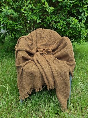 Komplet dekoracyjny narzuta 160x205 + 2x 60x160 ROMBY camel