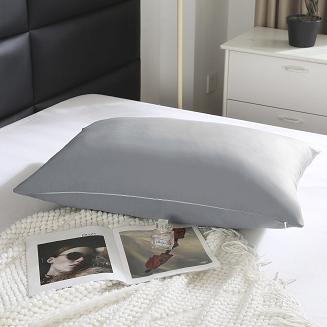 Poszewka satyna bawełniana SIN 50x60 grafitowa