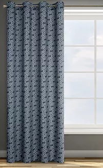 Zasłona gotowa na przelotkach JULIET 140x250 Design91 grafitowy/srebrny