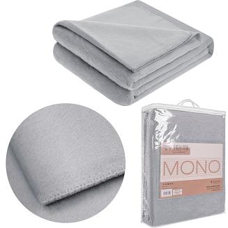 Koc bawełniano-akrylowy MONO 150x200 szary