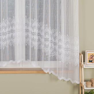 Firanka żakardowa gotowa na żabki ESMERALDA 310x180 biała