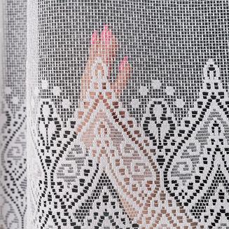 Firanka żakardowa gotowa na żabki ESMERALDA 310x180 biała