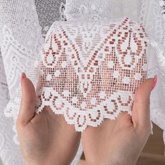 Firanka żakardowa gotowa na żabki ESMERALDA 310x180 biała