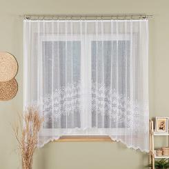 Firanka żakardowa gotowa na żabki ESMERALDA 310x180 biała