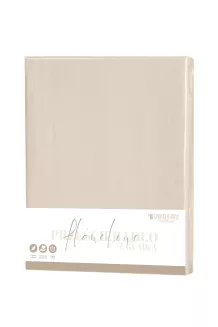 Prześcieradło flanelowe z gumką SIN 140x200 + 30 cm taupe