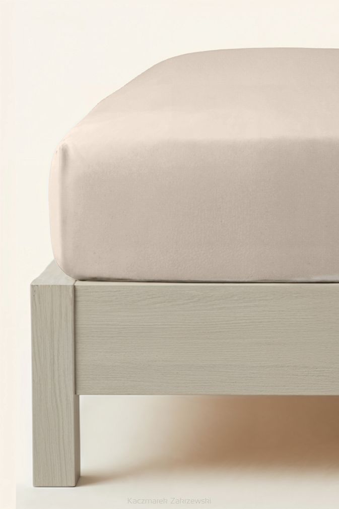 Prześcieradło flanelowe z gumką SIN 140x200 + 30 cm taupe