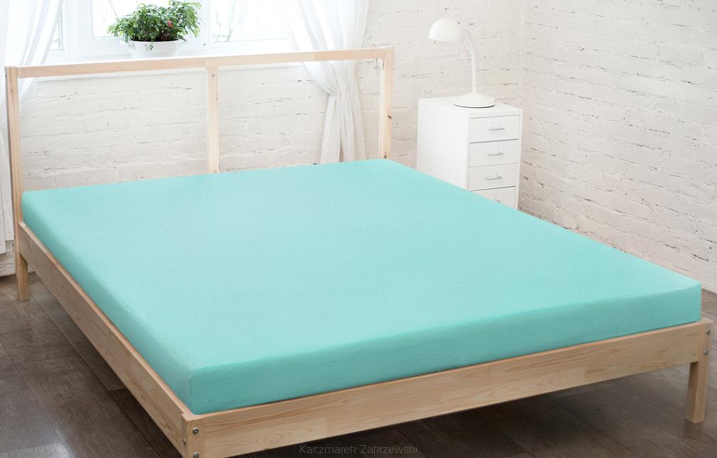 Prześcieradło jersey z gumką 140x200 turkusowy