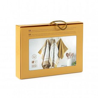 Komplet ścierek kuchennych + ręcznik ZWOLTEX Jarzębina żółty