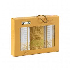 Komplet ścierek kuchennych + ręcznik ZWOLTEX Jarzębina żółty