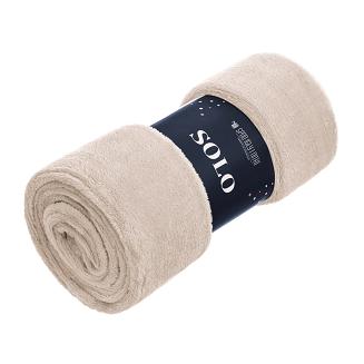 Koc narzuta z mikrofibry Solo 130x170 jasnobeżowy