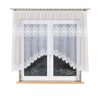 Firanka żakardowa gotowa na żabki ŻANETA 300x135 biała