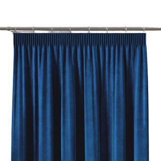 Zasłona gotowa na taśmie VELVI 140x260 granatowa