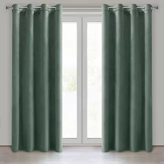 Zasłona gotowa na przelotkach NAMI 135x250 Design91 ciemnomiętowy