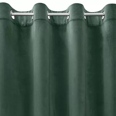 Zasłona gotowa na przelotkach NAMI 135x250 Design91 welwetowa ciemnomiętowa