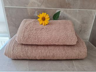 Ręcznik kąpielowy RIMINI 50x100 gładki beżowy