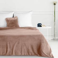 Koc narzuta SIMPLE1 150x200 Eurofirany mocha miękki i lekki