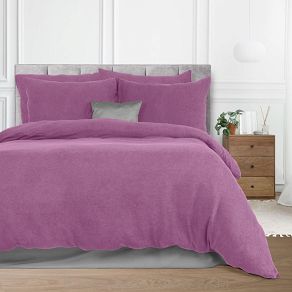 Pościel frotte 200x220 Darymex jednokolorowa jasno fioletowa